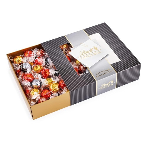 Lindt Office Box mit Pralinen, eine Mischung aus verschiedenen Sorten.