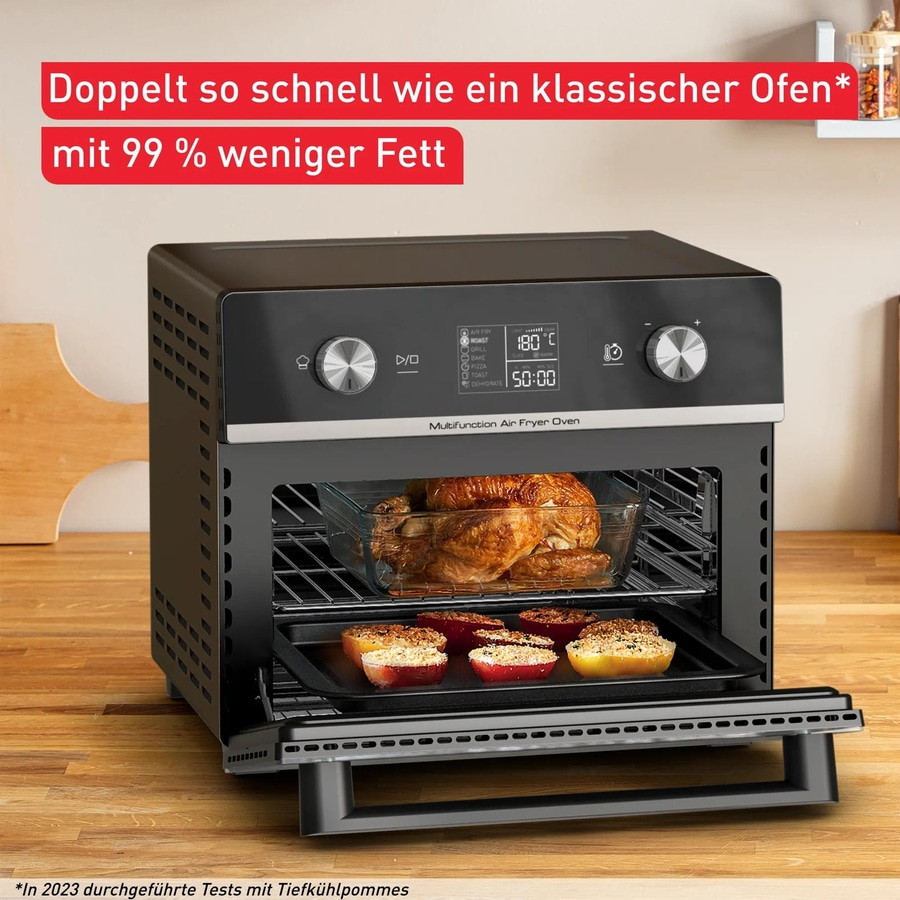 TEFAL Multifunktionsofen Heißluftfritteuse Air Fryer Backofen 20 Liter FW605810