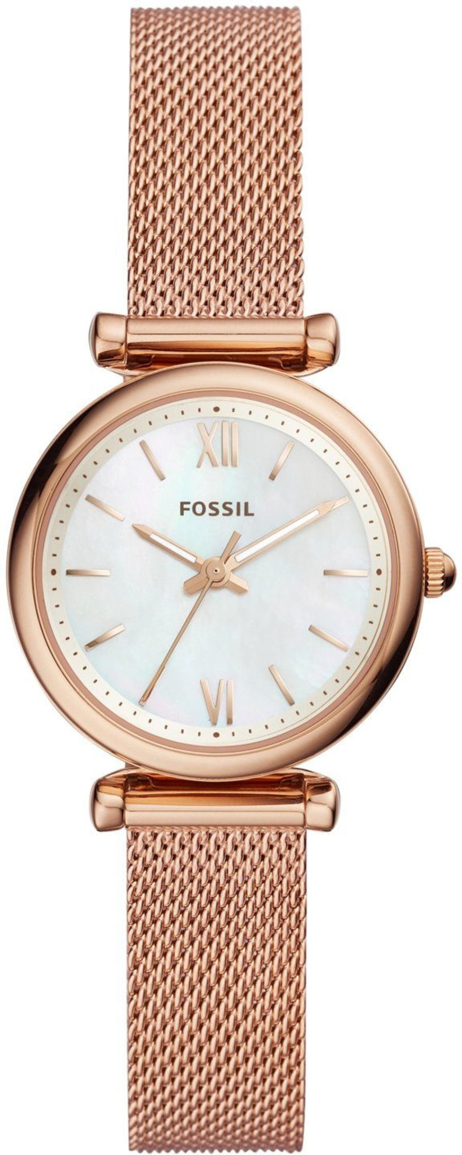 FOSSIL Damen Armbanduhr Quarzuhr CARLIE, ES4433 Damenuhr Uhr roséfarbend 28mm