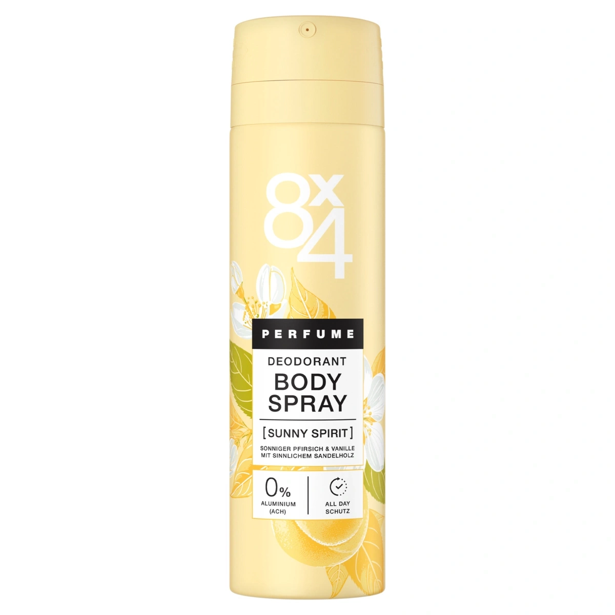 Deodorant Body Spray "Sunny Spirit" mit Pfirsich und Vanille.