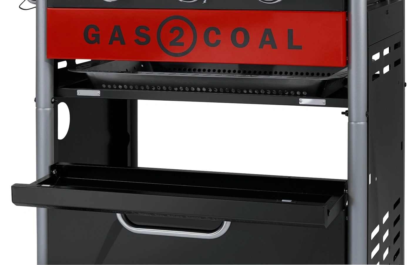 CHAR-BROIL Kohle und Gasgrill GAS2COAL 440 4 Brenner 15,2 kW Hybridgrill schwarz