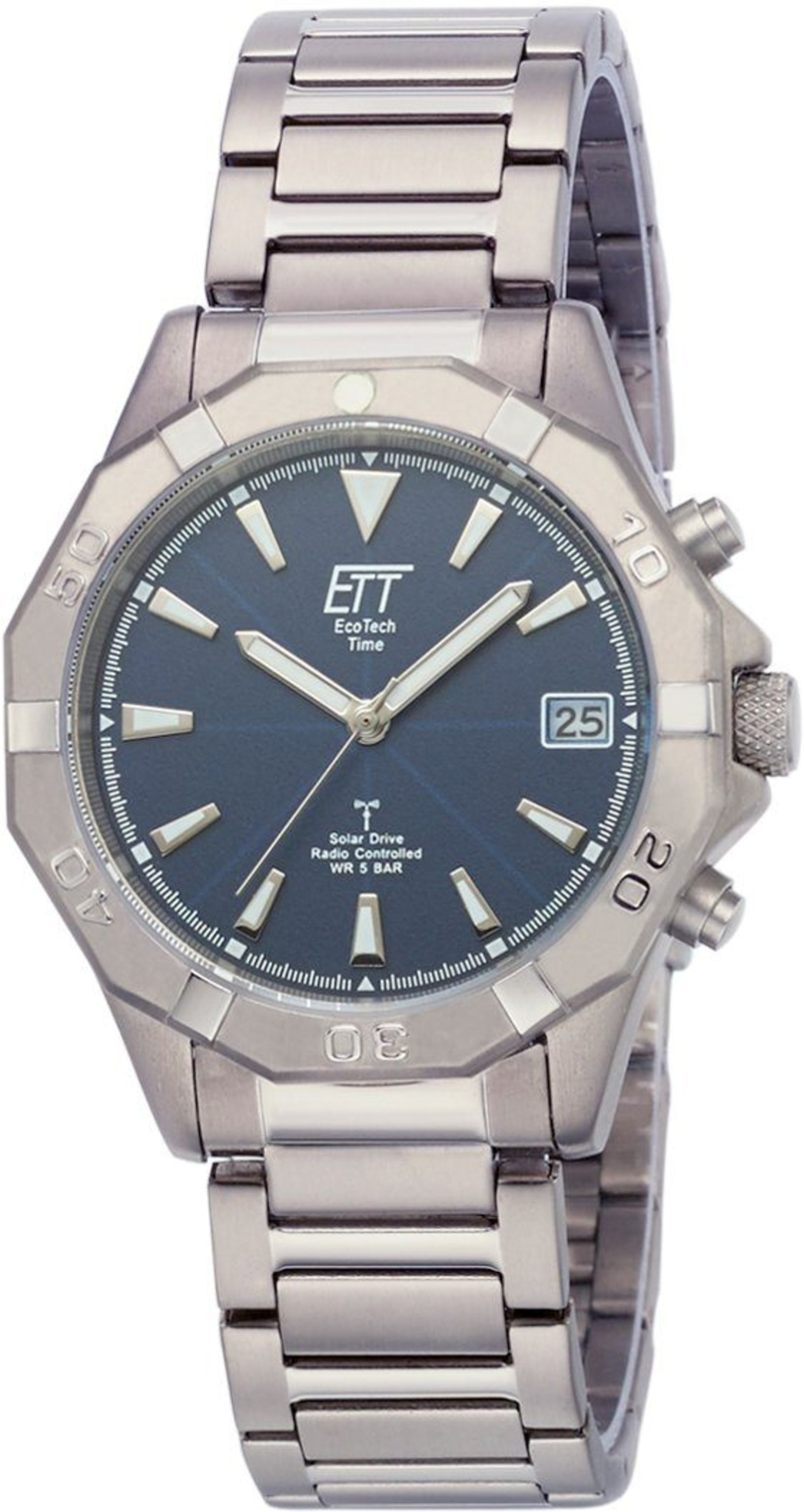 ETT Herren Armbanduhr Funkuhr Alaska EGT-11356-20M Herrenuhr Watch Uhr Edelstahl