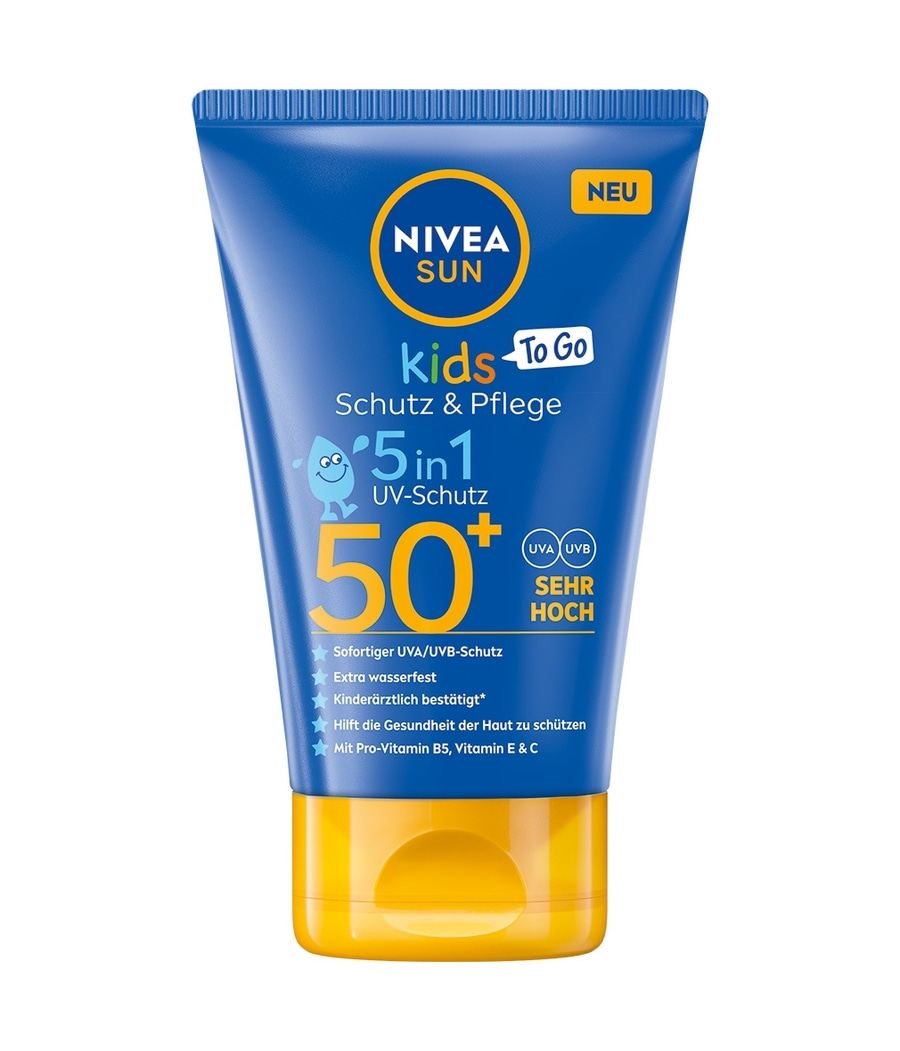 Nivea Sun Kids Sonnenschutz 50+ für Kinder, 5 in 1, UV-Schutz, wasserfest
