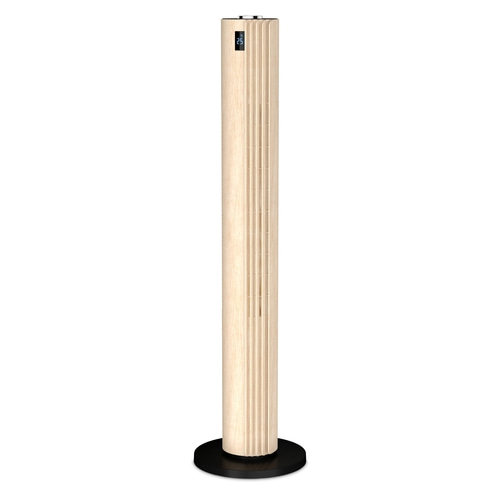 ROWENTA Ventilator leise Turmventilator mit Fernbedienung Schwarz + Holz Optik