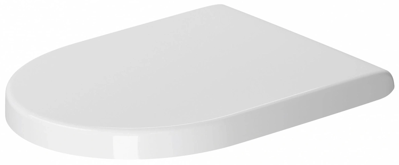weißer Toilettensitz mit abgerundeter Form und glatter Oberfläche