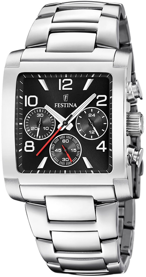 FESTINA Herrenarmbanduhr On The Square F20652/3 Quarz Chronograph 37/36mm B-WARE