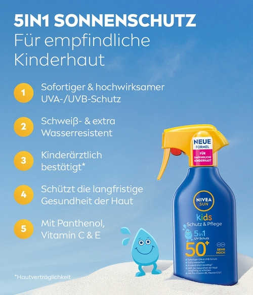NIVEA Sun Kids Schutz & Pflege Sonnenspray LSF 50+ 250ml