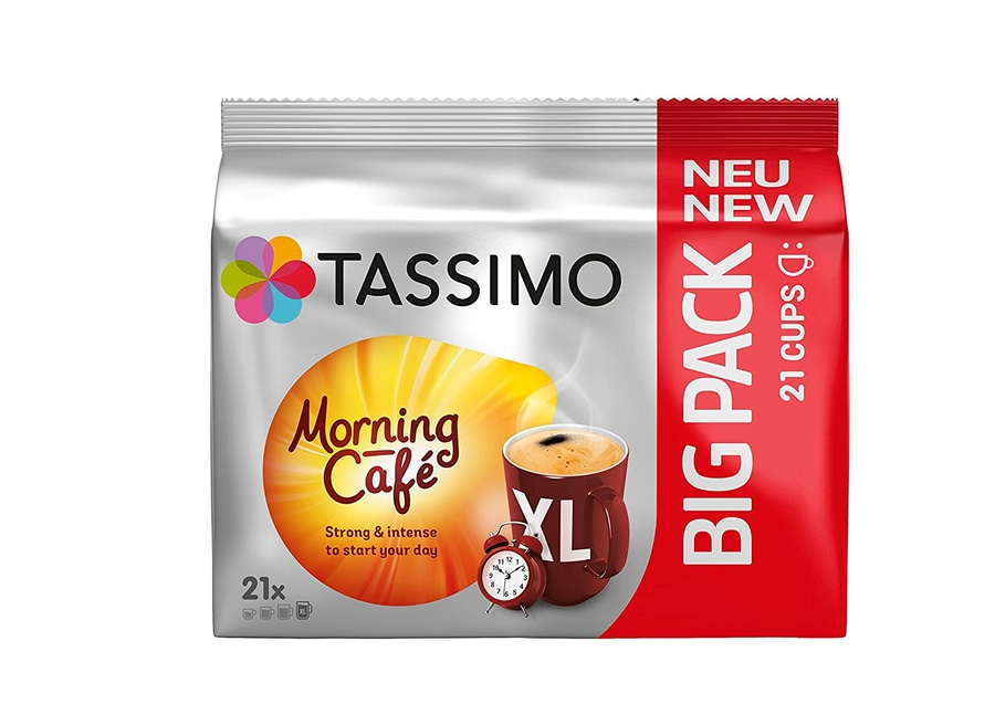 TASSIMO Vielfaltspaket XL Becherportion 5 Sorten Morning Café Mild Crema Intenso