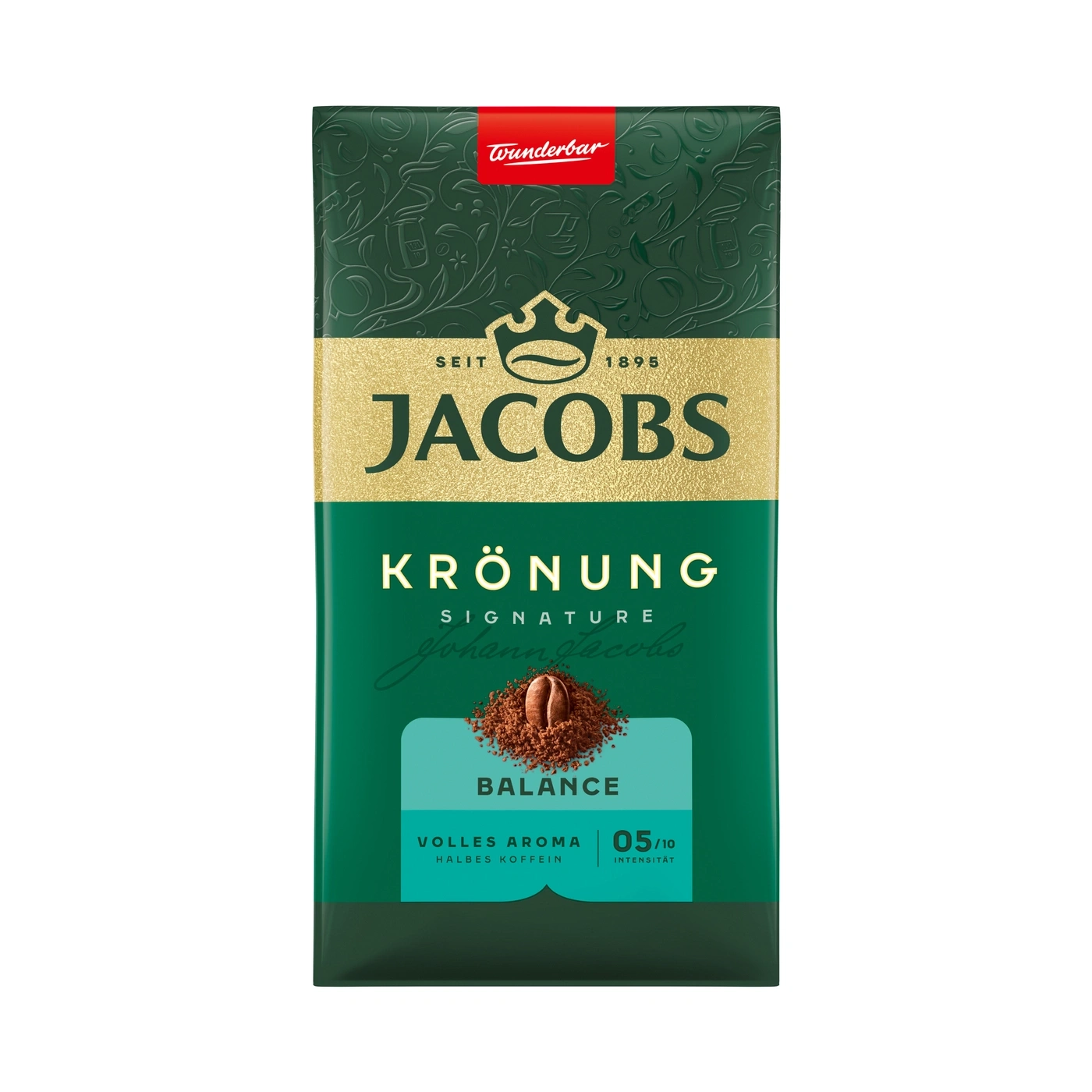 Jacobskrünung Balance Kaffee mit vollem Aroma und halbem Koffeingehalt