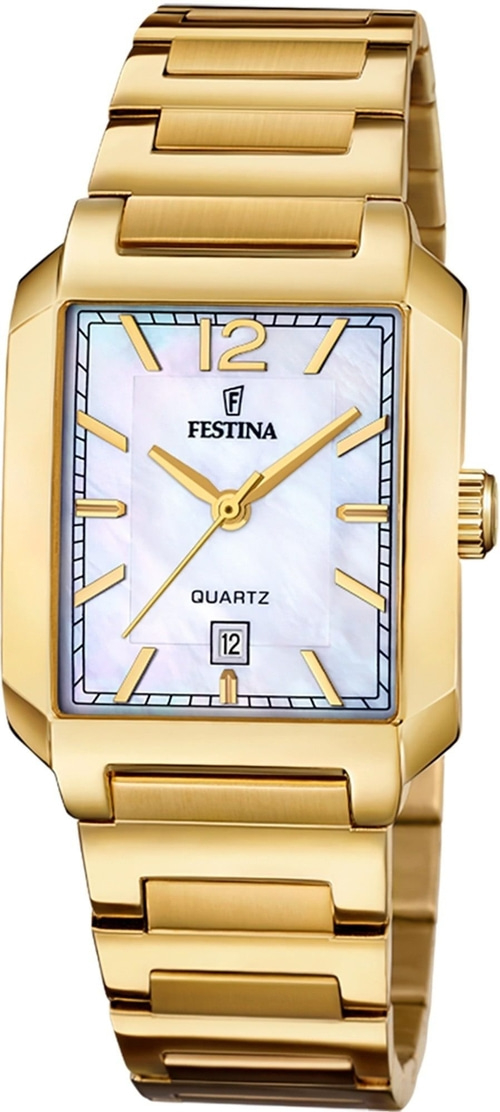 FESTINA Damen Armbanduhr Quarzuhr Festina F20680/2 Edelstahl gold