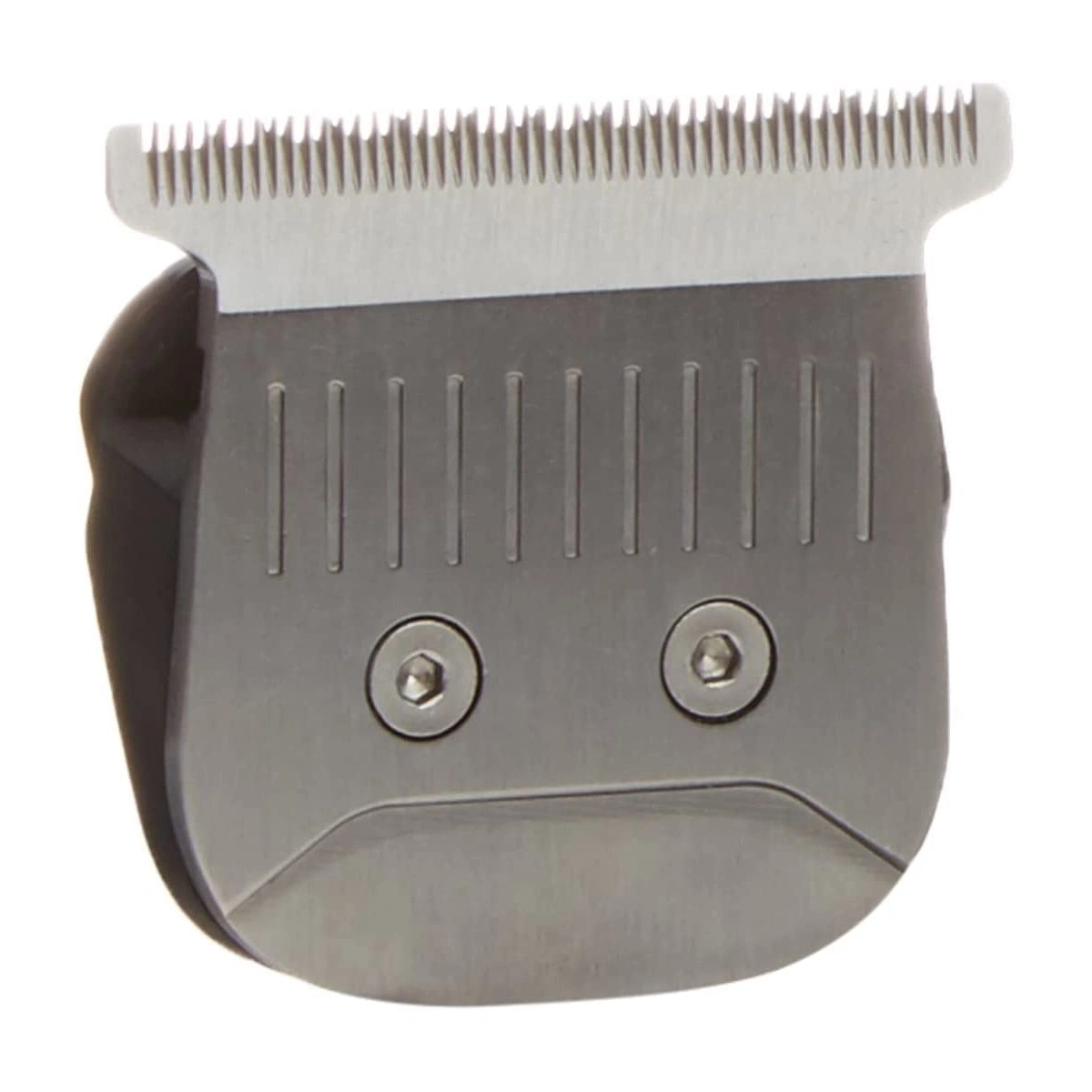 Haarschneidemaschine Klinge, Metall, grau, Zähne, Schrauben, Nahaufnahme, Werkzeug