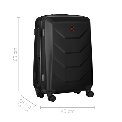 WENGER Hartschalenkoffer Trolley Rollkoffer Prymo Medium 4 Rollen 65 cm 59 L