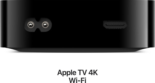 Apple TV 4K Wi-Fi, Nahaufnahme der Rückseite mit Anschlüssen und Stromanschluss