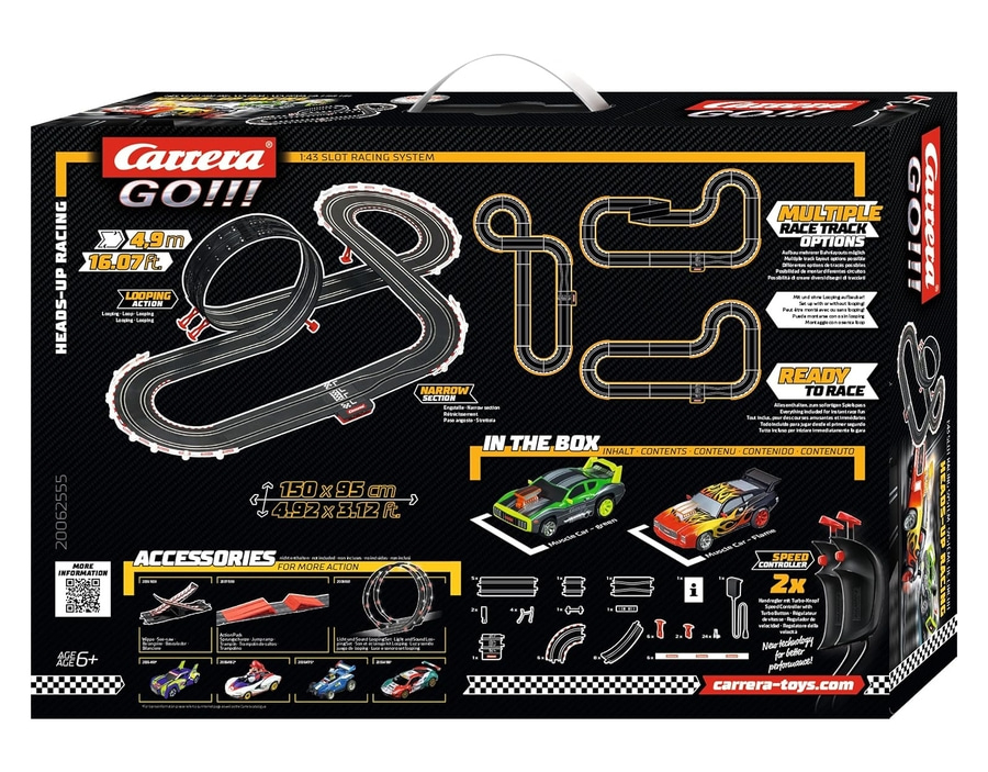 CARRERA Go Heads-Up-Racing Rennbahn Set Looping Slotcars Autorennen ab 6. NEU