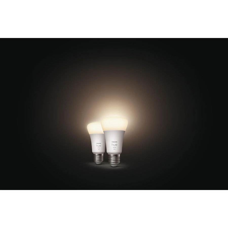 2x PHILIPS 2er Set Hue Smart Glühbirnen White E27/9,5W 1055 lm WW Bluetooth NEU