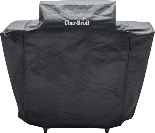 Schwarze Char-Broil Grillabdeckung. Wasserdicht und robust. Schützt vor Witterung.