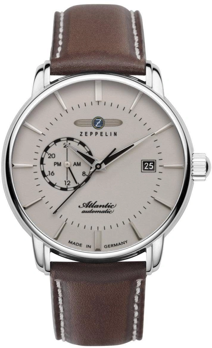 Zeppelin Atlantic Automatic Herrenuhr mit braunem Lederarmband