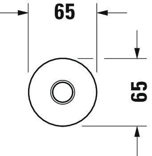 DURAVIT Deckenanschluß runde Rosette 200 mm Chrom Brausearm NEU