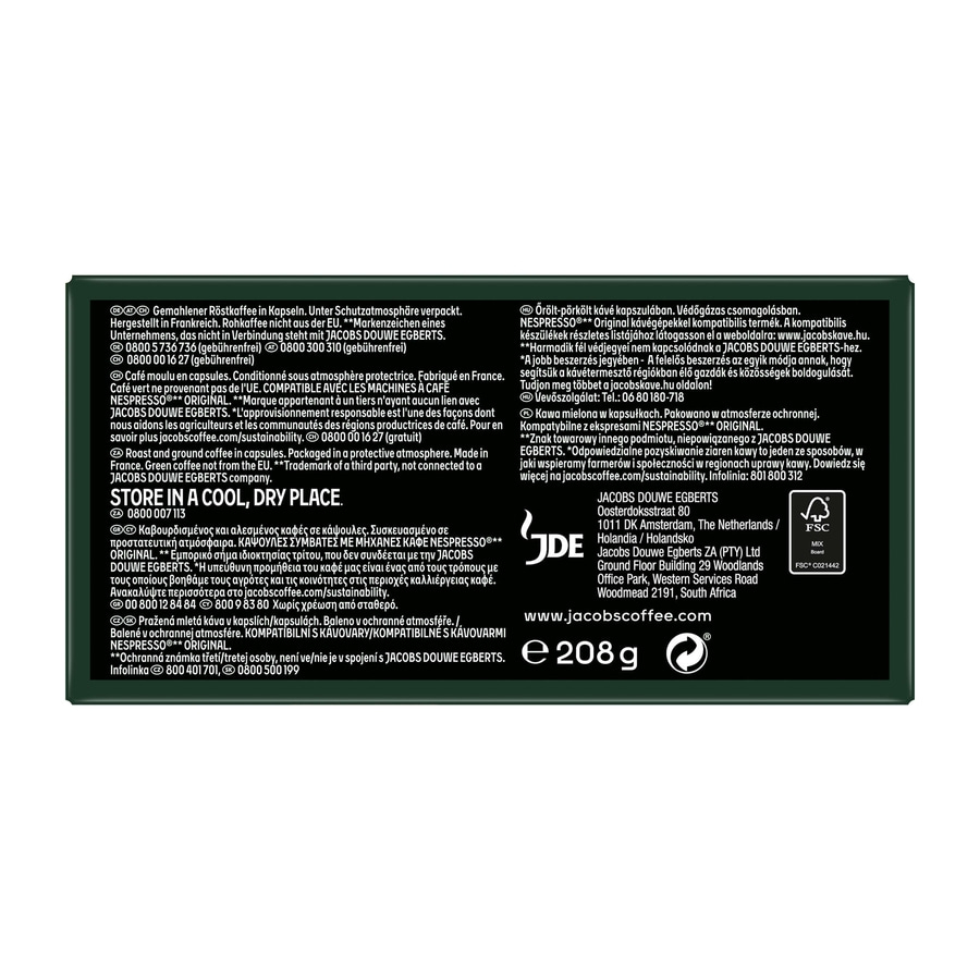 JACOBS Kapseln Espresso 12 Ristretto XXL-Pack 5 x 40 Nespresso®* kompatibel