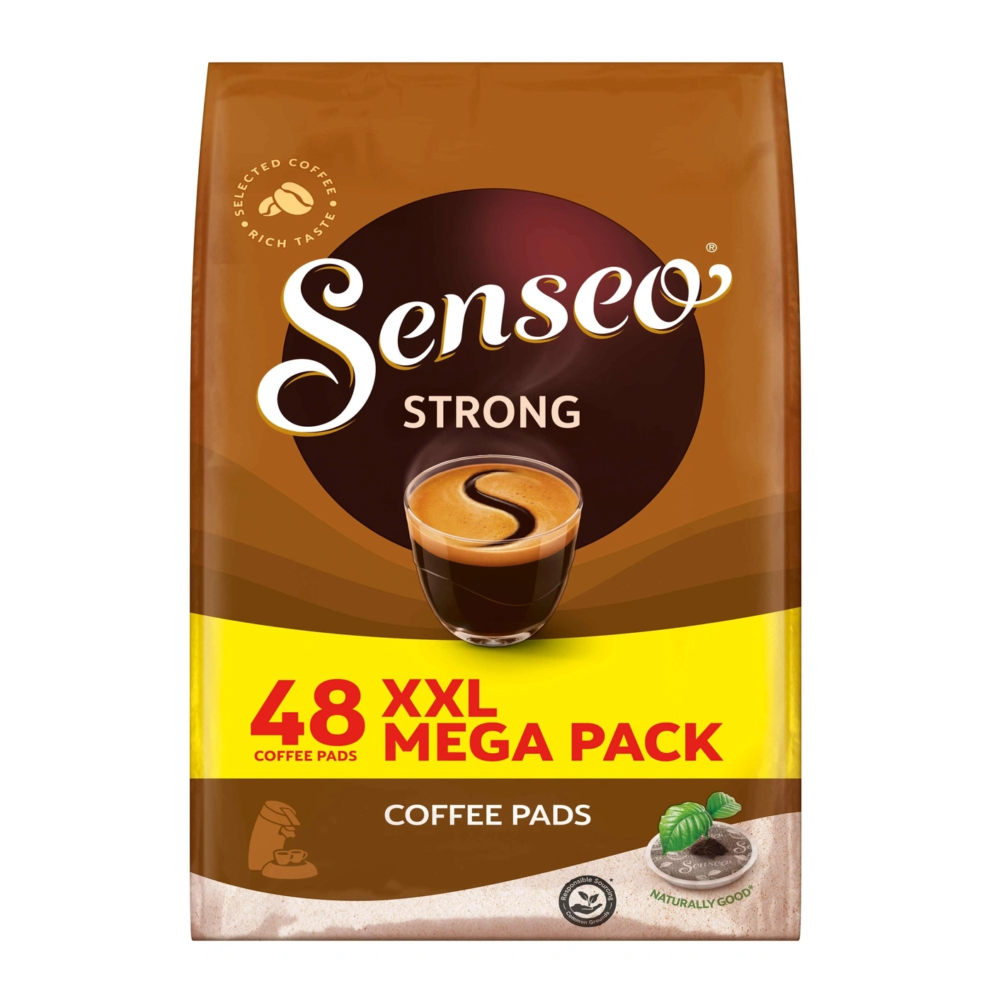 Senseo Strong Kaffee XXL Mega Pack, 48 Pads, starker Geschmack, Kaffee
