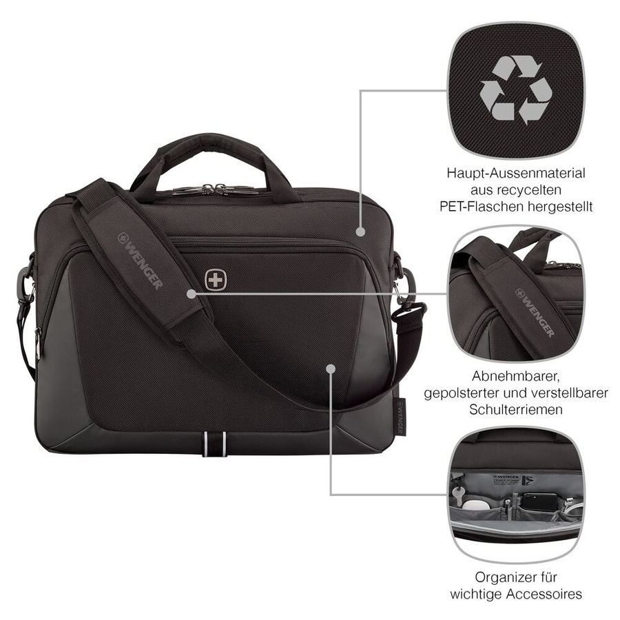 WENGER Laptop-Aktentasche XE Brief 16" Laptop 18 Liter Tablet-Fach Schwarz