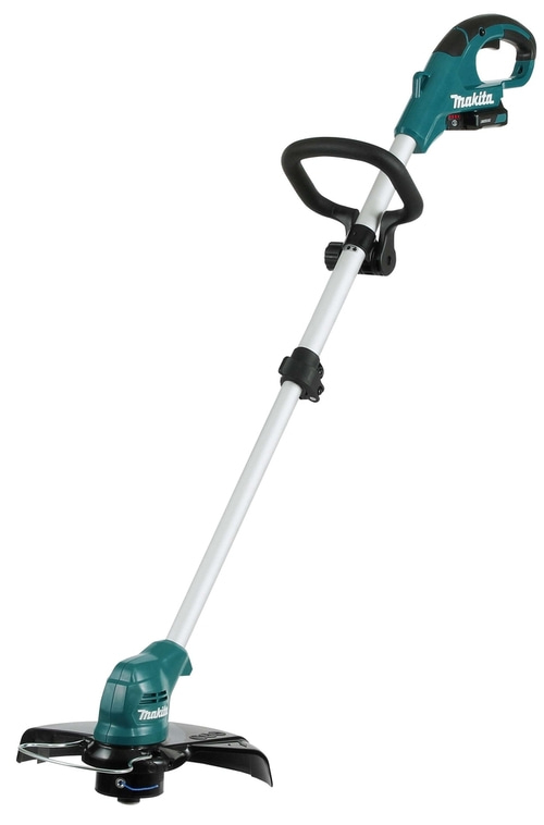 Makita Rasentrimmer, grün und schwarz, für Gartenarbeit, Akku-betrieben, mit Griff