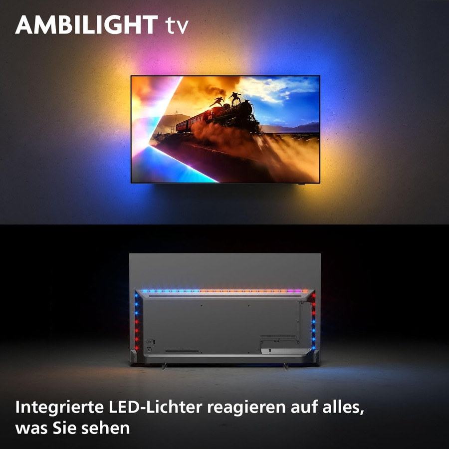 PHILIPS OLED Ambilight Fernseher 55 Zoll 4K Ultra HD Smart TV 55OLED760/12 120Hz