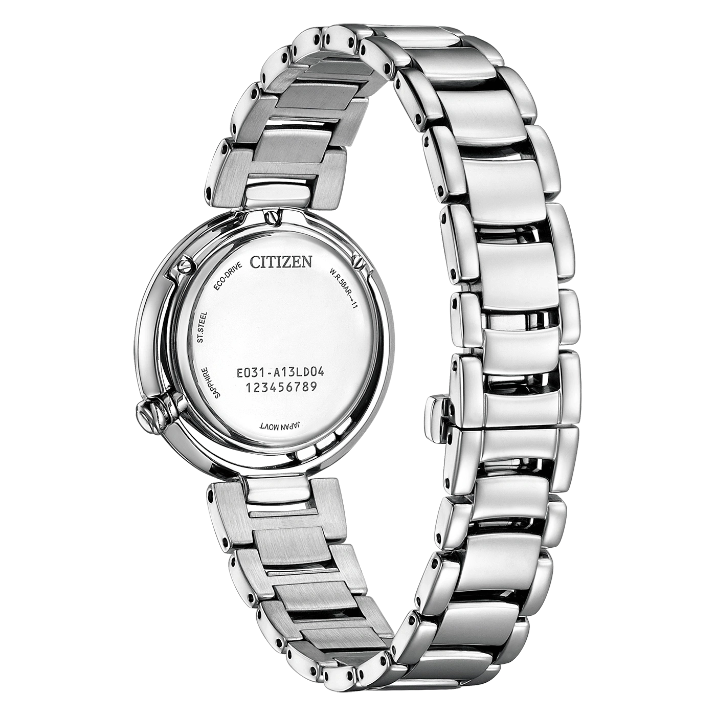 Citizen-Uhr, Rückseite, Edelstahl, Eco-Drive, Saphirglas, japanisches Uhrwerk, wasserdicht