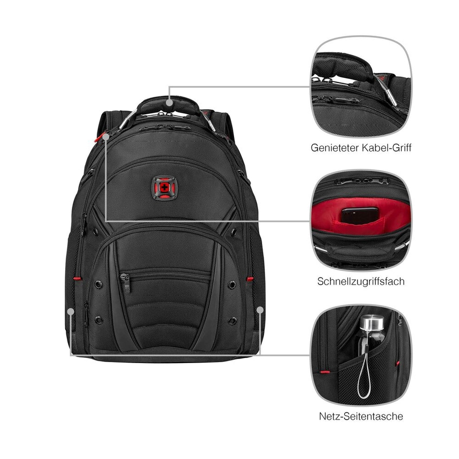 WENGER Laptop-Rucksack SYNERGY PRO Ballistic 16" Laptop Tablet-Fach 30 L Schwarz