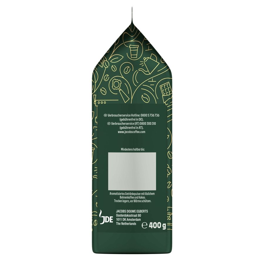 JACOBS Löskaffee TYP CHOCO CAPPUCCINO 12 x 400 g Beutel mit Milka®* Geschmack