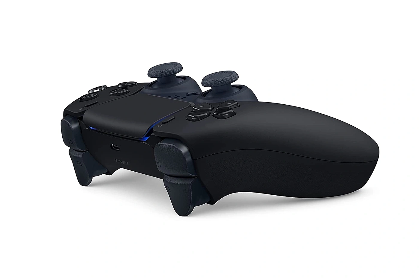 Schwarzer Playstation 5 Controller, Nahaufnahme, Videospiel-Zubehör, Sony