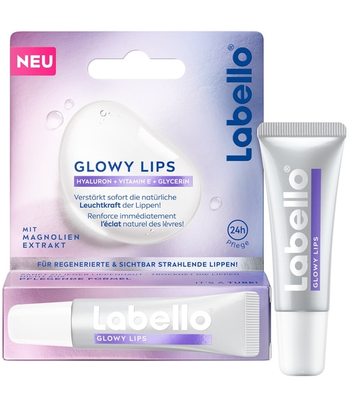 LABELLO Glowy Lips Lippenpflege Set, Glowy Lips Clear ultra leichte Pflege