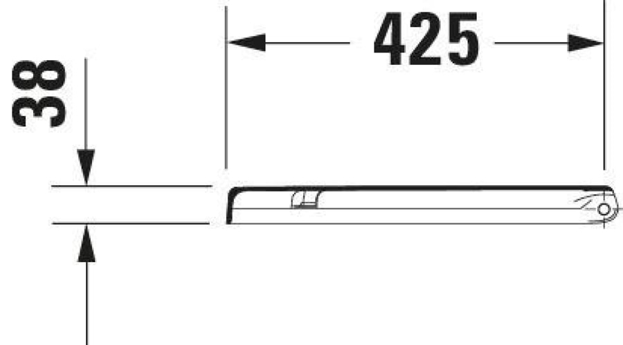 DURAVIT Toilettendeckel WC-Sitz Starck 3 Sitz  370 x 436 x 38 mm B-Ware