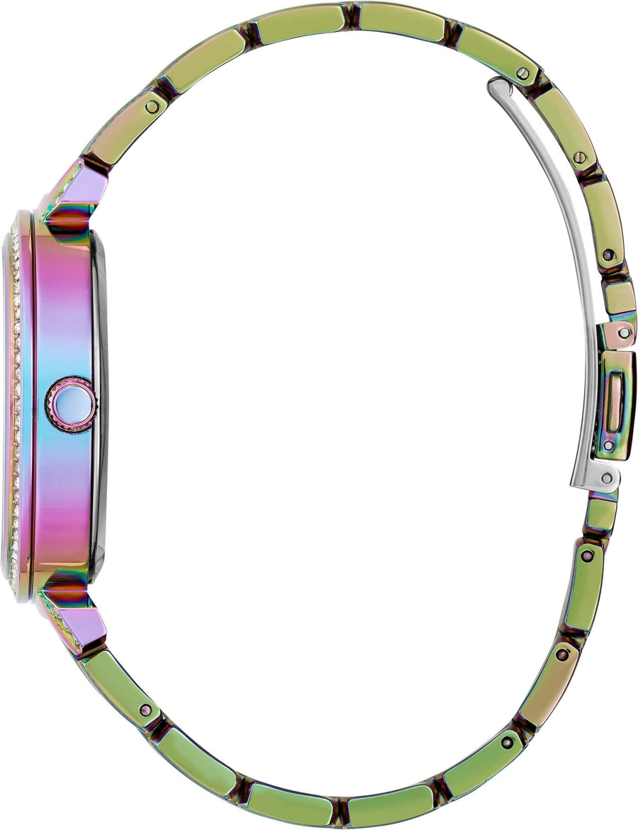 GUESS Damen Armbanduhr GW0528L4 Quarz Edelstahl lila-metallic 36mm