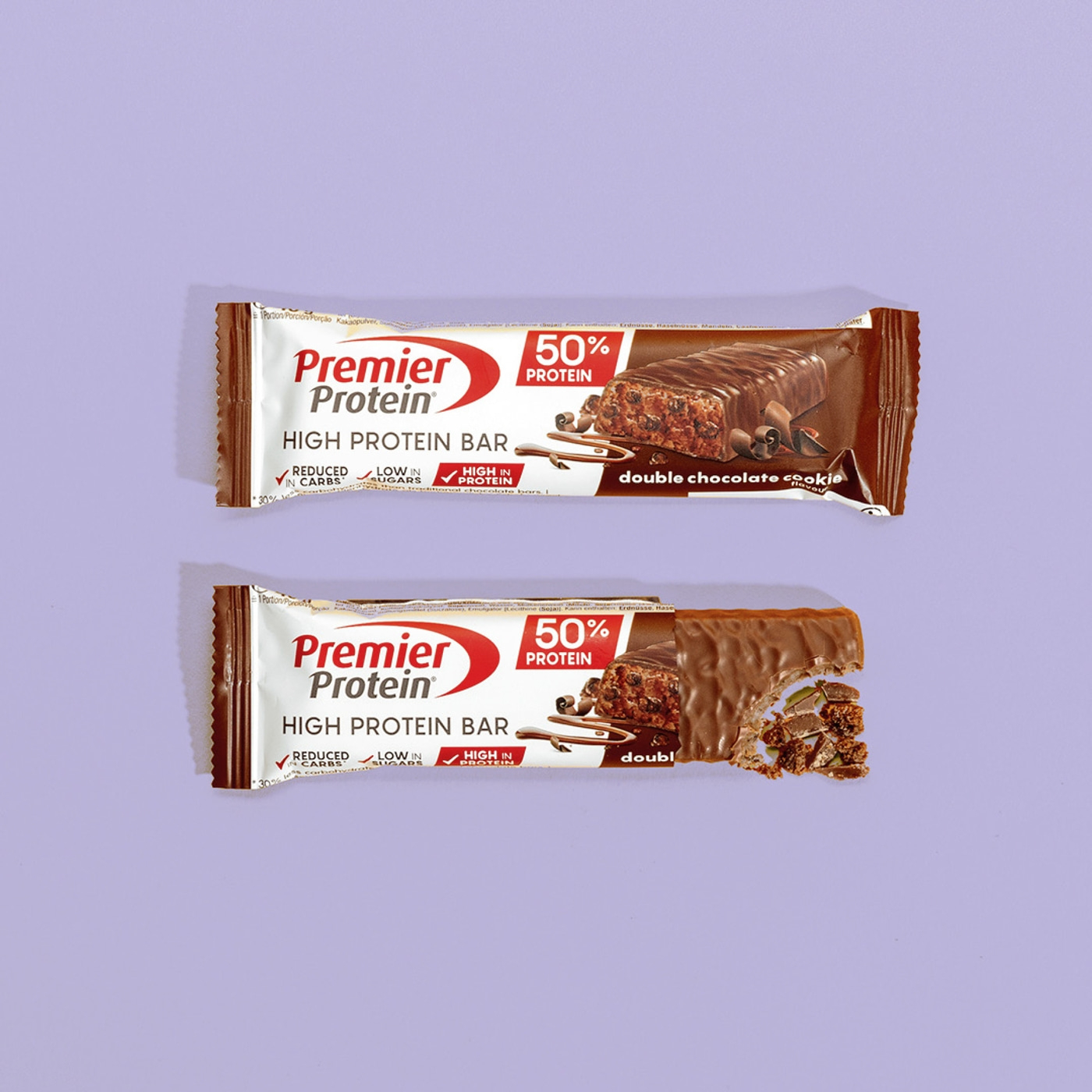 PREMIER PROTEIN 32x40g High Protein Bar Double Chocolate Cookie + Caramel