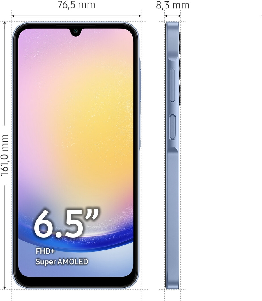 SAMSUNG Smartphone Galaxy A25 6,5Zoll AMOLED 128GB 50MP Dual-SIM Blau NEU