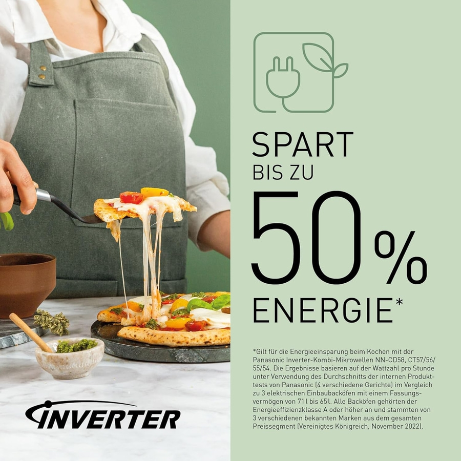 PANASONIC Mikrowelle Grill Dampfgarer 27 Liter 1000 Watt NN-CT57JMGPG silber