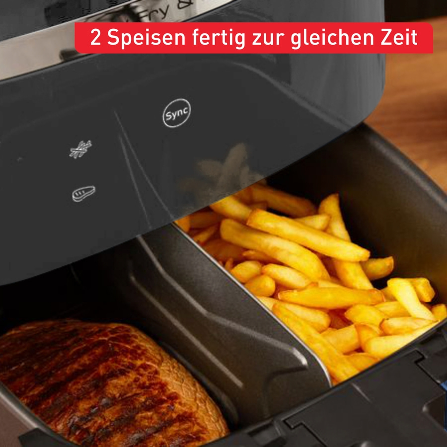TEFAL Heißluftfritteuse Air Fryer XXL 6,5 L Fritteuse Easy Fry & Grill 1830 Watt