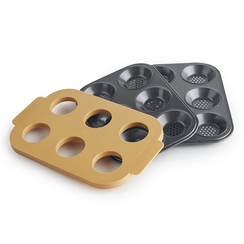 BETTY BOSSI Backset Mini-Brötchen Backform Brötchen Kunststoff Grau Beige NEU