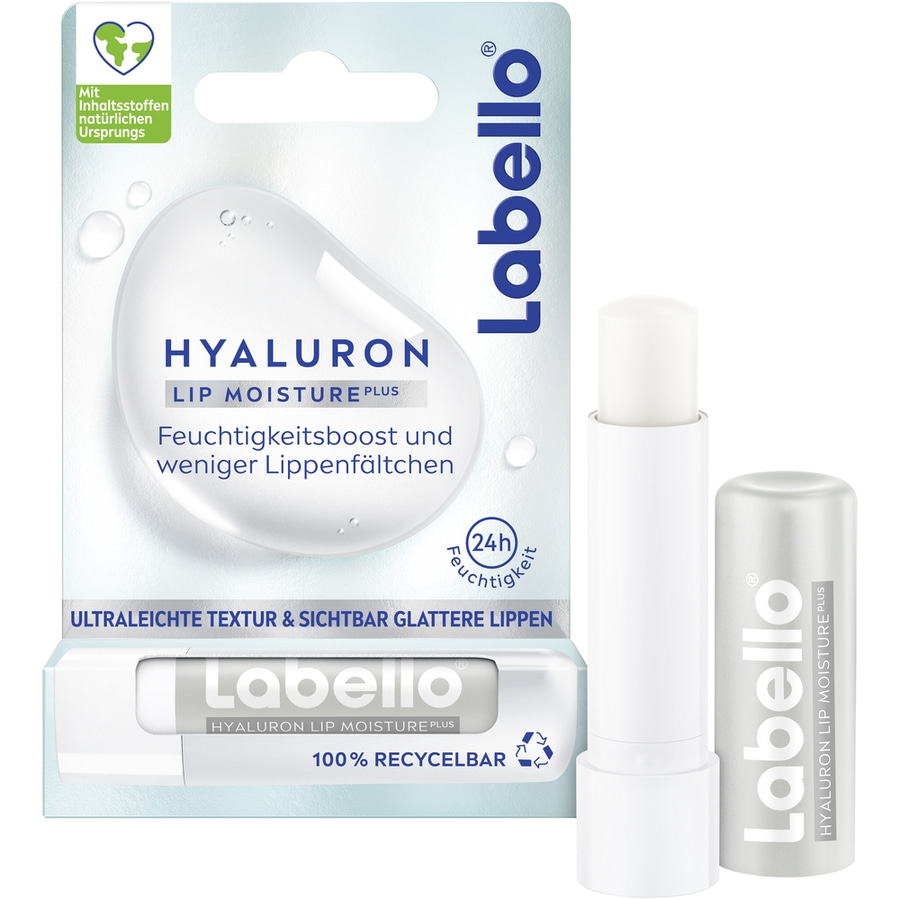 Labello HYALURON LIP MOISTURE PLUS Lippenpflege 2x Clear + 2x Rosé