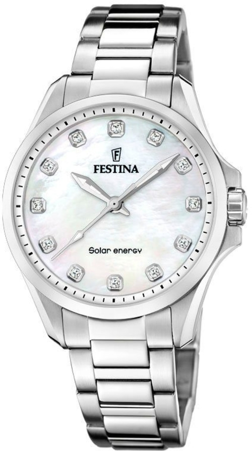 FESTINA Armbanduhr Damen F20654/1 Solar Energy Solaruhr Edelstahl 34mm B-WARE
