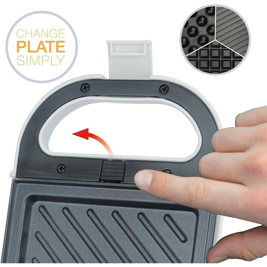KORONA 3-in-1 Sandwichmaker 47020 Waffeleisen wechselbare Plattensets NEU