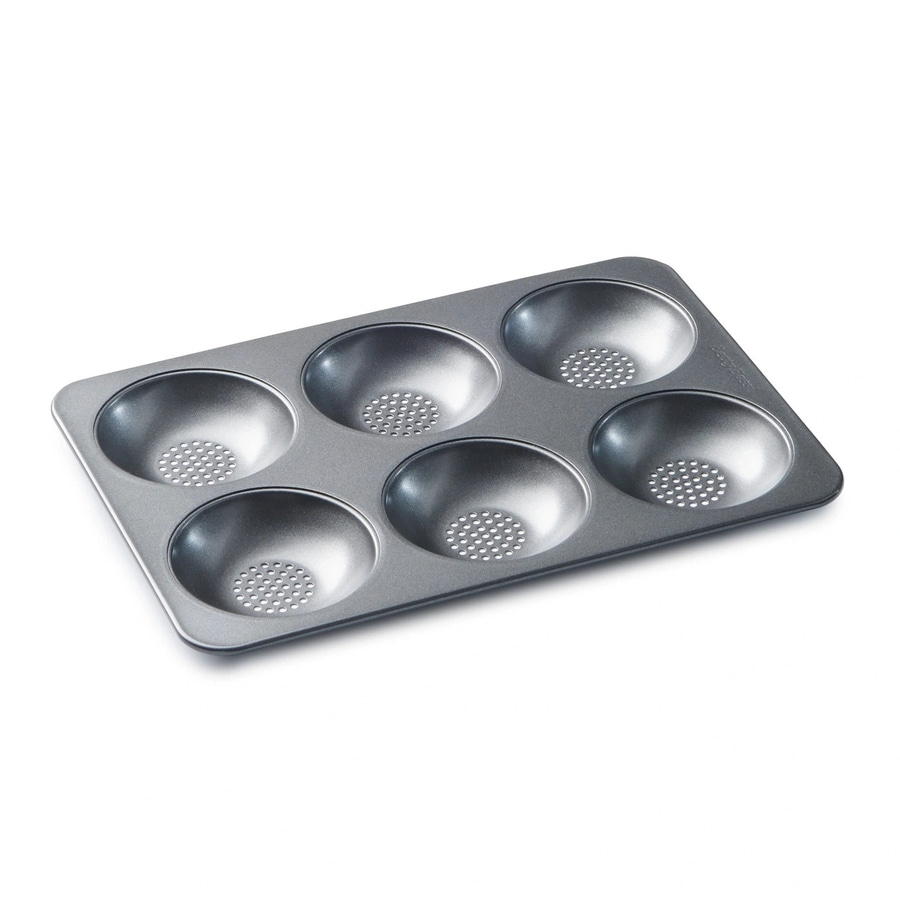 Backform mit sechs Mulden, grau, für Muffins oder Cupcakes, Metall