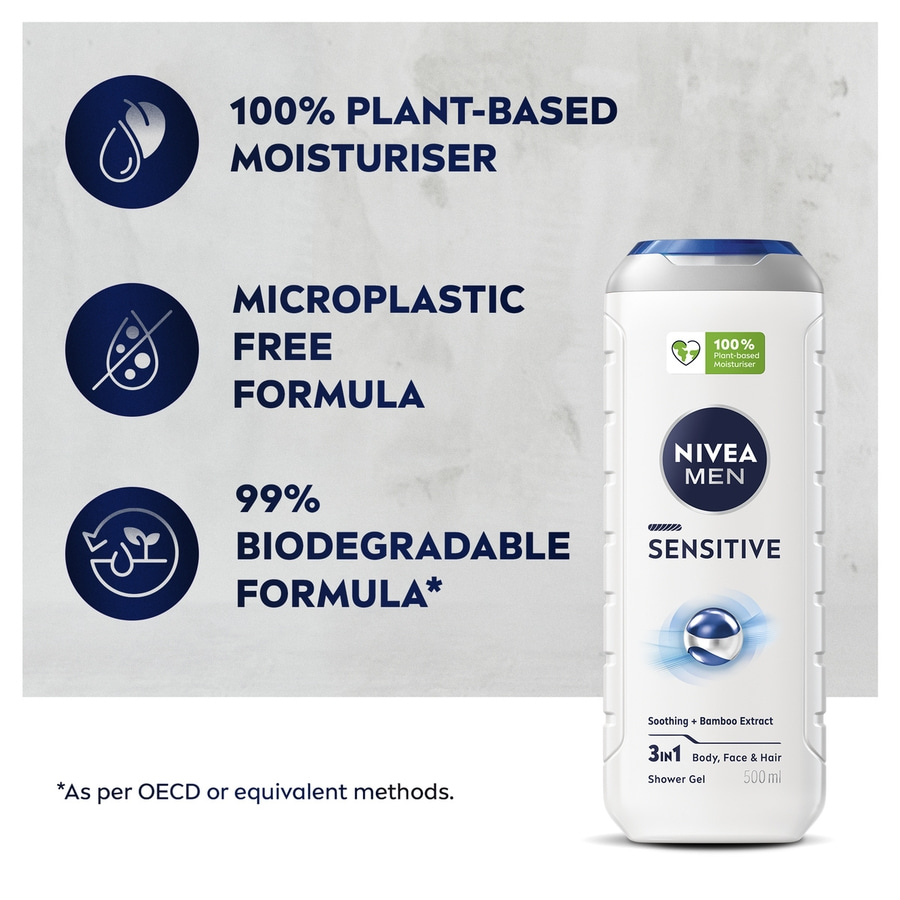 NIVEA MEN Pflegedusche Sensitive, 4 x 500ml