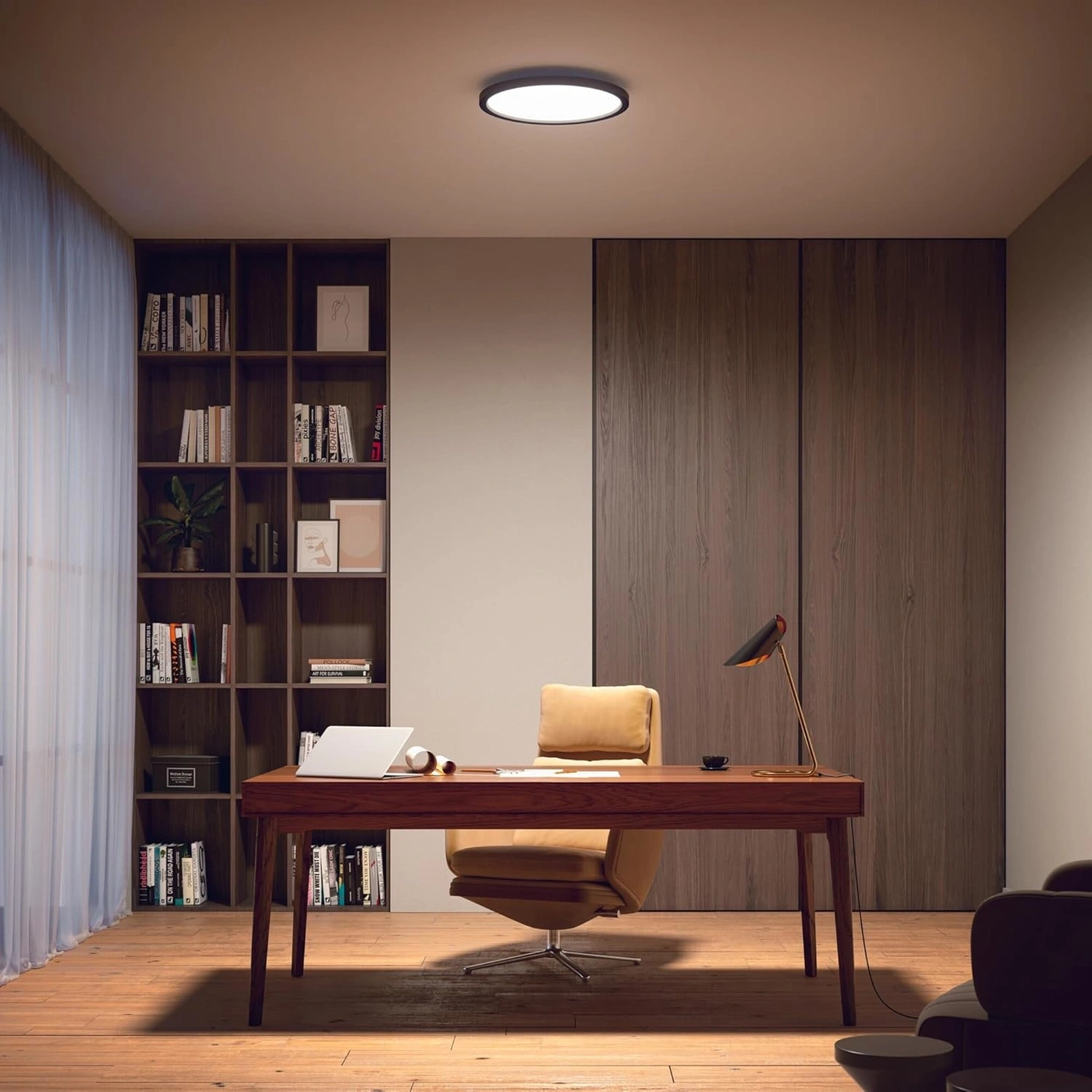 PHILIPS HUE Deckenleuchte White Ambiance Aurelle Panelleuchte Dimmbar schwarz