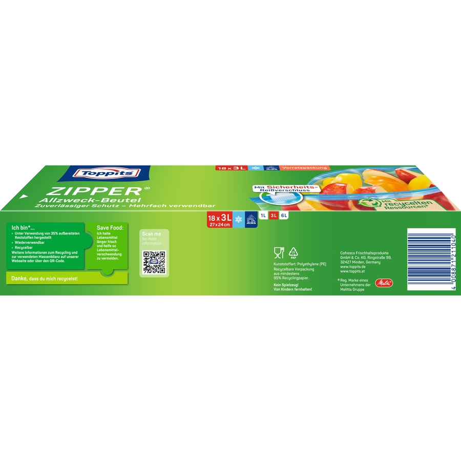 Toppits® Back-Set Backpapier Bögen Alufolie Spritzbeutel Allzweckbeutel Silikon