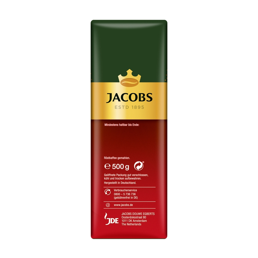 JACOBS Filterkaffee Meisterröstung 6 x 500 g Kaffee gemahlen + 1 Becher + 1 Dose
