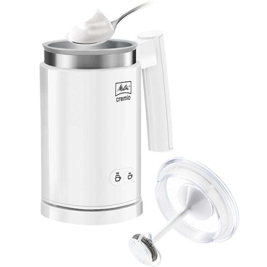 MELITTA Milchaufschäumer Cremio Weiß 100-250 ml warm kalt Milchschaum