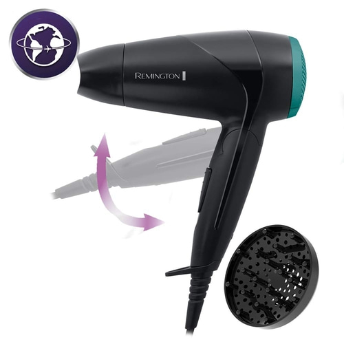 REMINGTON Reise-Haartrockner On The Go D1500 kompakt klappbar leicht 2000 W