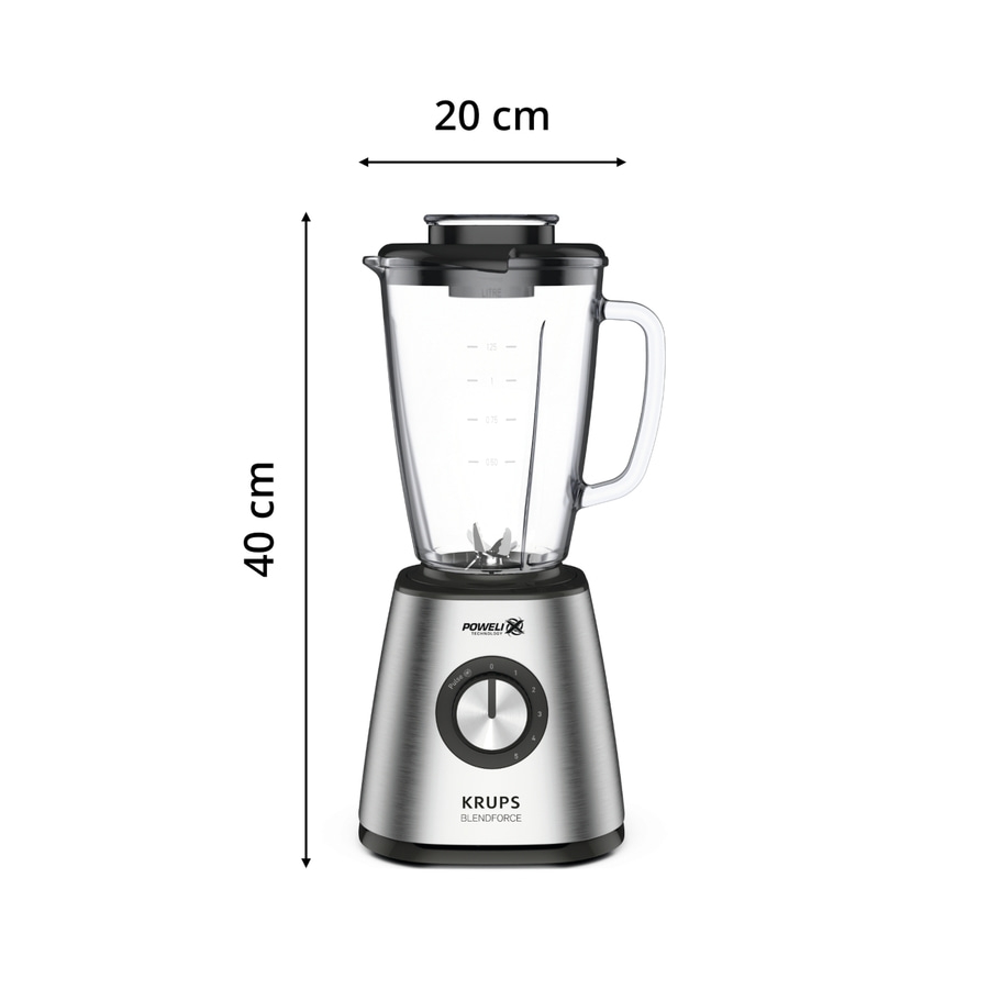 KRUPS Mixer Blendforce+ 800 Watt 5 Stufen Standmixer Smoothie Maker Ice Crusher